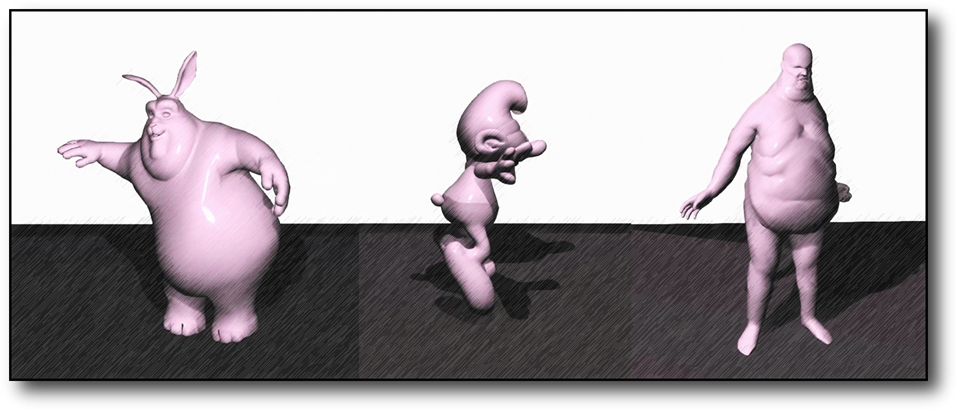 Multi-Layer Lattice Model for Real-Time Dynamic Character Deformation