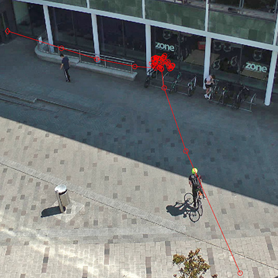 Unsupervised Abnormal Behaviour Detection with Overhead Crowd Video
